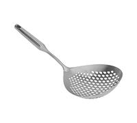 Aramox Cucharón de Cocina, Acero Inoxidable 304, Largo, Cabezal de Cuchara Profunda para Freír Alimentos en Cocinas Domésticas (SILVER)