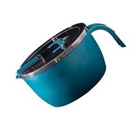 Aramox Cuenco de Fideos de Acero Inoxidable, Cuenco de Ramen Instantáneo de Acero Inoxidable 304 con Tapa, Gran Capacidad, Orificios de Drenaje, con Aislamiento Térmico, Tapa de Soporte para (GREEN)