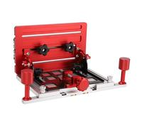 Aramox de Empuje Vertical de Sierra de Tabla, Clamp/Holder de Placa Posterior de Carpintería Ajustable de Aleación de Aluminio con Configuraciones de ángulo de 55 a 93 Grados para Proyectos de
