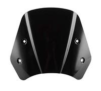 Aramox Deflector de viento para parabrisas de motocicleta, scooter, parabrisas universal para motocicleta, pantalla deflectora de viento con soporte de montaje para 5-7 pulgadas (negro)