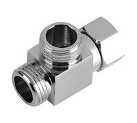 Aramox Desviador de Ducha, Válvula de Latón Macizo con Revestimiento de Cromo, Adaptador de 3 Vías para Cabezales de Ducha Fijos y de Mano, Ajuste Universal G1/2 Pulgadas para Baño