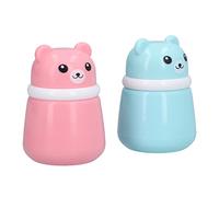 Aramox Dije de Volar en Polvo, Caja de Plástico en Polvo con Tapa para de Suelto, Caja de Oso de de bebé Johnsons, Ampliamente Adecuado para Niños y Adultos (Caja vacía de oso en polvo)