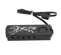 Aramox Disipador de Calor de Disco Duro de Estado Sólido Aleación de Aluminio M.2 2280 Disipador de Calor 12 V Regulación de Velocidad del Ventilador de 4 Pines Sin Luz Enfriamiento de 59 a 95 F para