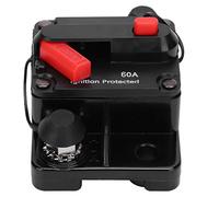 Aramox Disyuntor Portafusibles de Cobre DC12 42V Portafusibles de Reinicio Automático con Cubierta Impermeable 30A a 300A Recuperación Manual para Sistemas de Batería de Remolques Marinos de (60A)
