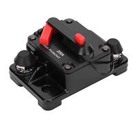 Aramox Disyuntor Portafusibles de Cobre DC12 42V Portafusibles de Reinicio Automático con Cubierta Impermeable 30A a 300A Recuperación Manual para Sistemas de Batería de Remolques Marinos de (200A)