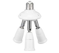 Aramox Divisor de Casquillo de Luz 3 en 1, Material ABS con Diseño Ajustable 360, Portalámparas E26 E27 para Iluminación Versátil en Hogares y Oficinas