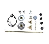 Aramox Eje Trasero Kart 800Mm Kit de Eje Vivo Trasero, Apto para Quads ATV de 50, 70 y 90, Apto para Atomik para Motowork, con Pinza de Freno de Disco de Freno de Cadena Dentada y Bujes de R
