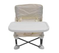 Aramox Elevador de bebé Portátil Resistente Al Agua, Silla de bebé Plegable Compacta y Ligera, Silla de Comedor Multifuncional para Niños para Playa Al Aire Libre (Beige)
