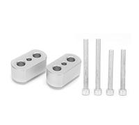 Aramox Elevador de Manillar, Montaje de Elevador de Manillar de Motocicleta Reemplazo de Aleación de Aluminio para TIGER 900/RALLY/PRO/GT 2020(B plata)