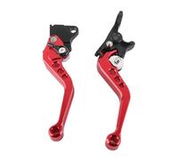 Aramox Embrague de freno de barras de manija, par Palancas de embrague de freno de motocicleta de manija de palanca de freno de tambor de embrague de motocicleta de aluminio (rojo)