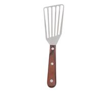 Aramox Espátula para Pescado con de Madera, Espátula para Cocinar de Acero Inoxidable Fácil para Cocina Casera (talla pequeña)