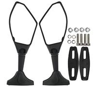 Aramox Espejo Retrovisor para Motocicleta, par de Espejos Retrovisores para Motocicleta con Luz de Señal de Giro LED Reemplazo de ángulo Ajustable