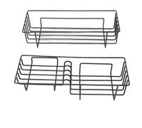 Aramox Estante de Ducha de Baño Adhesivo de Doble Capa, Almacenamiento Doméstico Eficiente, Gris Hierro