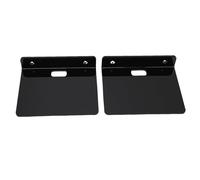 Aramox Estantes de Acrílico para Pared, Paquete de 2 Estantes de Pared Flotantes Negros, Estante de Exhibición de Acrílico de 15x11,5 Cm para Altavoz de Planta de Maceta, Almacenamiento de para