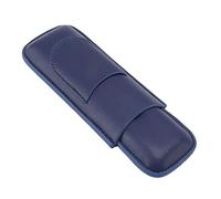 Aramox Estuche para Cigarros Estuche de Viaje para Cigarros de Cuero Sintético para 2 Costura Hecha a Mano Portátil Delgado con Bolsillo Frontal para Cortador para Viajes Fiesta Hombres de Negocios