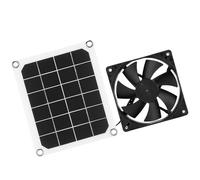 Aramox Extractor de Aire Solar de 6 V y 10 W, Diseño Eficiente Monocristalino, Función de Carga USB para Invernaderos y Alojamiento de Animales
