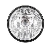 Aramox Faro de Motocicleta Superbrillante, Carcasa de ABS, Bombilla Halógena H4, Visibilidad en Días Lluviosos, Apto para Motocicletas y Vehículos Todo Terreno