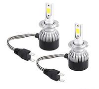 Aramox Faros Delanteros Led Para Automóviles, 2 Piezas De Super Bright Car Auto Mini Faros Delanteros Led Para Bombillas De Faros 55w 6000k Para H7