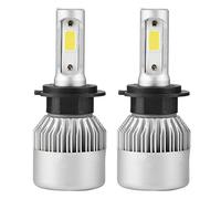 Aramox Faros delanteros para auto H7, par de bombillas LED para auto alta/baja, faros LED 6000K, 36W, 8000LM