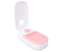 Aramox Feder de Mascotas Automático Solts Start Solt Food Food Shell para Perros Cats, Plastic AA Battery X 1, Adecuado para Mascotas Pequeñas a Medianas (Pink)