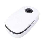Aramox Feder de Mascotas Automático Solts Start Solt Food Food Shell para Perros Cats, Plastic AA Battery X 1, Adecuado para Mascotas Pequeñas a Medianas (Black)