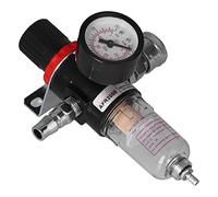 Aramox Filtro de Compresor de Aire Separador de Agua y Aceite de 1/4 Pulgadas con Manómetro para Manipuladores de Sistemas Neumáticos Equipo de Alimentación de Brazos para Sacar