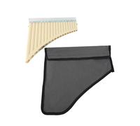 Aramox Flauta de Pan de 18 Tubos, Instrumento de Viento de Material ABS para Principiantes con Bolsa de Transporte, Perfecto para Estudiantes que Aprenden Música, Portátil y Afinado en Tecla C
