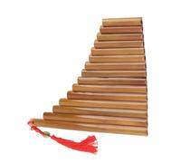 Aramox Flauta de Pan Pequeños Instrumentos Musicales, bambú Natural con 15 Tubos, Sol Mayor Sintonizable para Principiantes y Estudiantes (Mano derecha)
