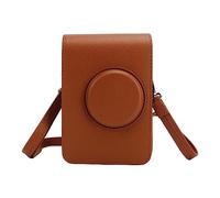 Aramox Funda para Cámara de Piel Sintética con Correa Ajustable, Mini Funda Protectora para Cámara Retro, para Entusiastas de la Fotografía, Viajes Al Aire Libre (Brown)