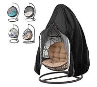 Aramox Funda para Silla de Huevo para Colgar en el Patio, Columpio, Polvo, Mimbre para Exteriores, Individual, para Invierno, con Hebilla Inferior, a Prueba de Viento, Doble Grande, Protege de la