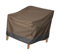 Aramox Funda para Silla de Patio, Revestimiento Plateado Resistente Al Agua, Funda para Muebles de Exterior para Césped y Jardín, Material de Tela Oxford (Café Negro 190T)