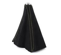 Aramox Funda universal para palanca de cambios de coche, interior de gamuza para palanca de cambios, para la mayoría de vehículos (costuras amarillas)