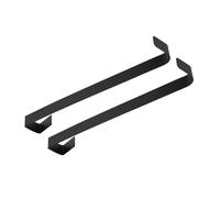 Aramox Gancho para Guirnalda Navideña de 2 Piezas, Colgador de Puerta de Hierro Forjado para Coronas y Guirnaldas, Diseño Resistente para Uso Doméstico en Sala de Estar y Entradas (de color negro)