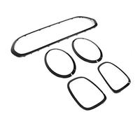 Aramox Gloss Black Headlamp Trim, Headlight Taillight Grille Surround Cover Trims for Mini F55 F56 F57, One S JCW 2014 Up, Pack of 5