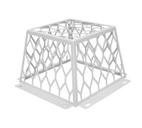 Aramox Guardia de Aves de Ventilación de Secador de 7 Pulgadas, Protector de Capucha de la Cubierta de Ventilación del Secador de Acero Al Carbono para la Cubierta del Ventilador de (WHITE)