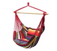 Aramox Hamaca para Bebe Diseño Resistente y Resistente, de Servicio Pesado, Silla Colgante de Rayas Colorida Aplicación Amplia, Columpio Portátil Cuerda Hamaca, Excelente con Material Lona, Ideal par