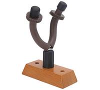 Aramox Hanger de Guitarra Montaje de Pared Negro Gancho de Madera Dura de Madera Soporte de Soporte de Bloqueo Automático para Ukelele Acústico de bajo Eléctrico (GG-2)