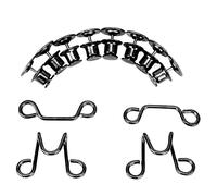 Aramox Hebilla de Cintura Ajustable Desmontable, Conjunto de Extensor de Botones de Cintura Ajustable para Faldas de Jean, Collares de Pantalones (BLACK)