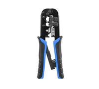 Aramox Herramienta de Engarzado de Alambre de Trinquete Herramienta de Engarzado de Acero para 8P8C 6P6C 6P4C 6P3C, de Corte de Pelado de de Alambre 3 en 1 para Electricistas de Línea Telefónica de