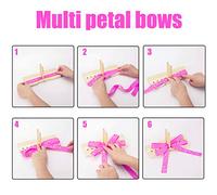 Aramox Herramienta de Fabricante de para Coronas Navideñas de Cinta Regalos Personalizables Herramienta de Fabricación de de Madera para Lazos para el Cabello Decoraciones de Fiesta Corsages (Beige)