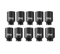 Aramox Impacto Profundo Sicket Set Metrik 1/2 -CCHT Archivos de Unidad para Tareas Mecánicas Cr Mo Stahl 10pcs en Almacenamiento Rojo, Reparaciones del Hogar, Mantenimiento del Automóvil