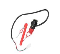 Aramox Interruptor de Apagado, Interruptor de Parada de Motor de Plástico, Manillar de 22 Mm, 7,8 Pulgadas, 12 V con Correa de 70 Cm y Cable de 60 Cm, Apagado Rápido para Motor Fueraborda, Barco, ATV,