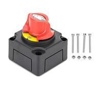 Aramox Interruptor de desconexión de batería, Perilla de desconexión de batería de 12V 300A ON y 8209; Interruptor de Apagado de Alta Corriente para Coche RV Marine Yacht