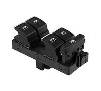 Aramox Interruptor de elevalunas de coche, pulsador, manual, negro