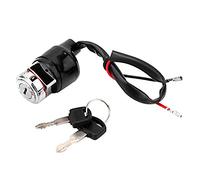 Aramox Interruptor de Encendido de Motocicleta, Interruptor de Arranque Universal de Hierro y Cobre con 2 Llaves, Reemplazo de Control de Llave para Conductores CB100 CB125S CL100 CL100S CT90 S90