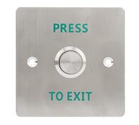 Aramox Interruptor de Liberación de Puerta de Empuje de 12 V CC, de Salida Táctil con Botón de Acero Inoxidable para Hospitales, Hoteles, Centros Comerciales, Fácil Instalación, sin Salidas NC COM,