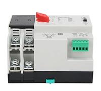 Aramox Interruptor de Transferencia Automática, Plástico Retardante de Llama, Controlador de Potencia Dual, 100 A, Interruptor de Automático Ininterrumpido para Electrodomésticos