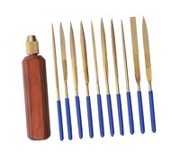 Aramox Joya de Joyería de Leyes Resistentes de Archivos Pequeños con un de Madera Rosa, 10 Formas Diferentes para Tallas de Madera de Plástico de Metal, Adecuado para Reparar Piezas de Metal