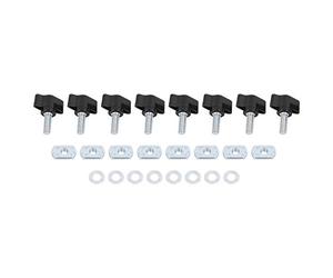 Aramox - Juego de 24 Tuercas de Tornillo de Mariposa para Techo Rígido de Extracción Rápida, Accesorios de Aleación de Aluminio Compatibles con YJ TJ JK M8 de 0.984