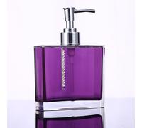 Aramox Juego de Accesorios de Baño Morados, Resinas Lujosas con Dispensador de Loción, Jabonera, Soporte para Cepillos de Dientes para el Hogar y el Baño de Invitados